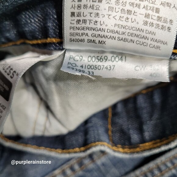 Levi's Jeans Tag 36x30 Measures 32x29 Loose Straight 569 Medium Dark Wash Denim - Picture 6 of 12